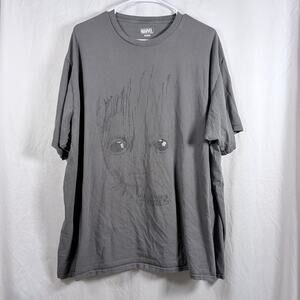 Marvel Groot Graphic T Shirt Gray Short Sleeve Guardians Galaxy 2XL 3XL